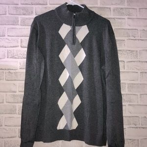 🦋Alfani Men’s Gray Patterned Sweater
